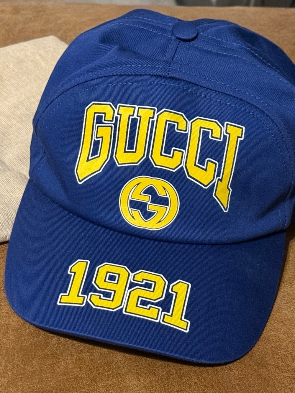 Gucci 1921 Royal Blue Baseball Cap, With Dust Bag